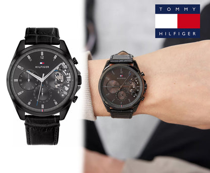 T-O-M-M-Y H-I-L-F-I-G-E-R MONTRE ORIGINAL bleu dore