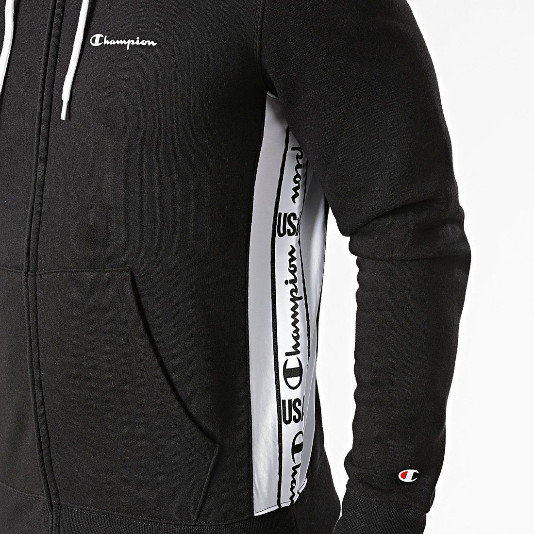 CHAMPION - Hooded Full Zip NBK/NBK/NB
