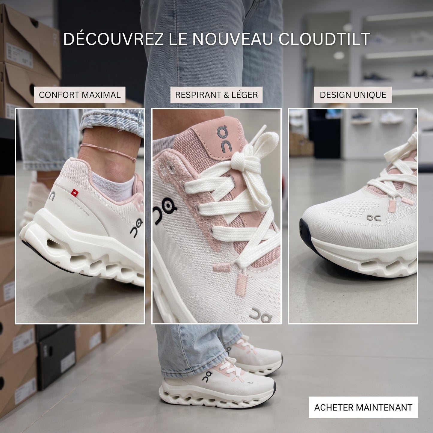 OnCloudtilt Pink edition (Pour Femme)