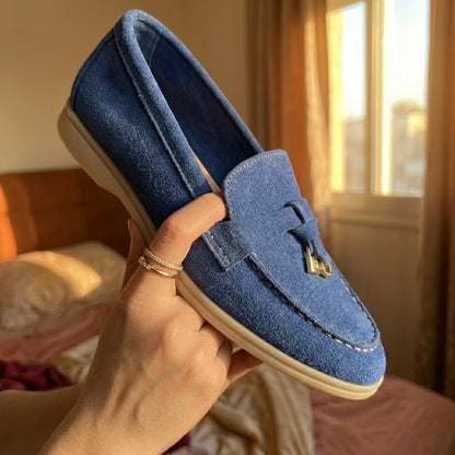 Loro piana mocassin bleu