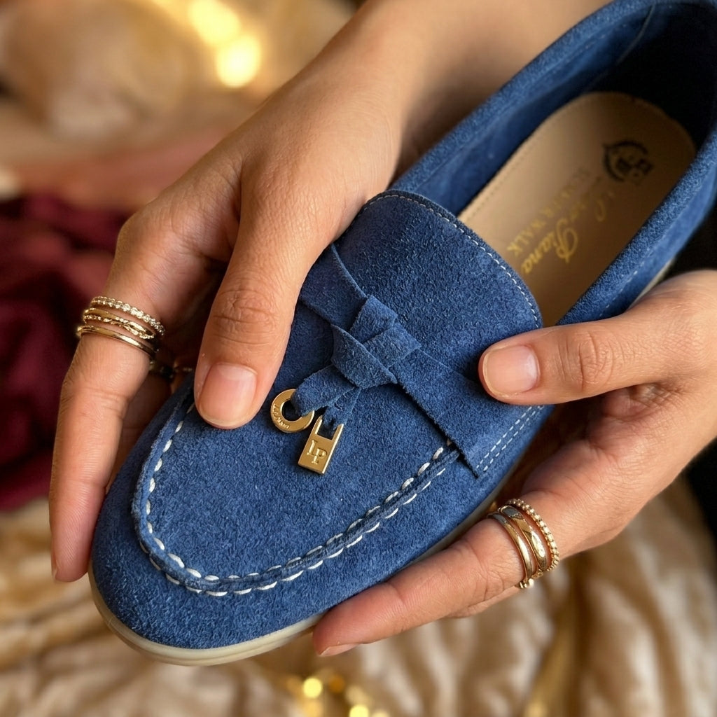 Loro piana mocassin bleu