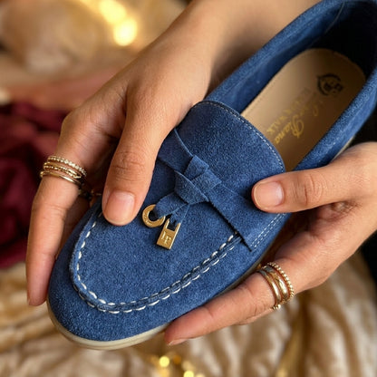 Loro piana mocassin bleu
