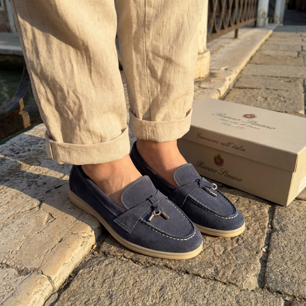 Loro piana mocassin bleu