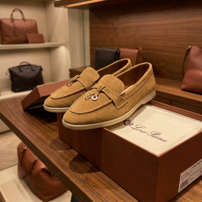 Loro piana mocassin marron tabac