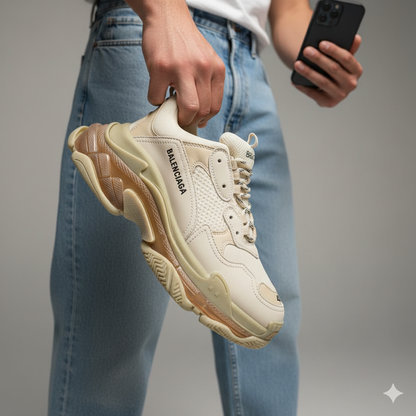B.a.l.e.n.c.i.a.ga Triple S Beige