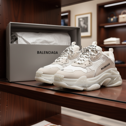 B.a.l.e.n.c.i.a.g.a Triple S White edition