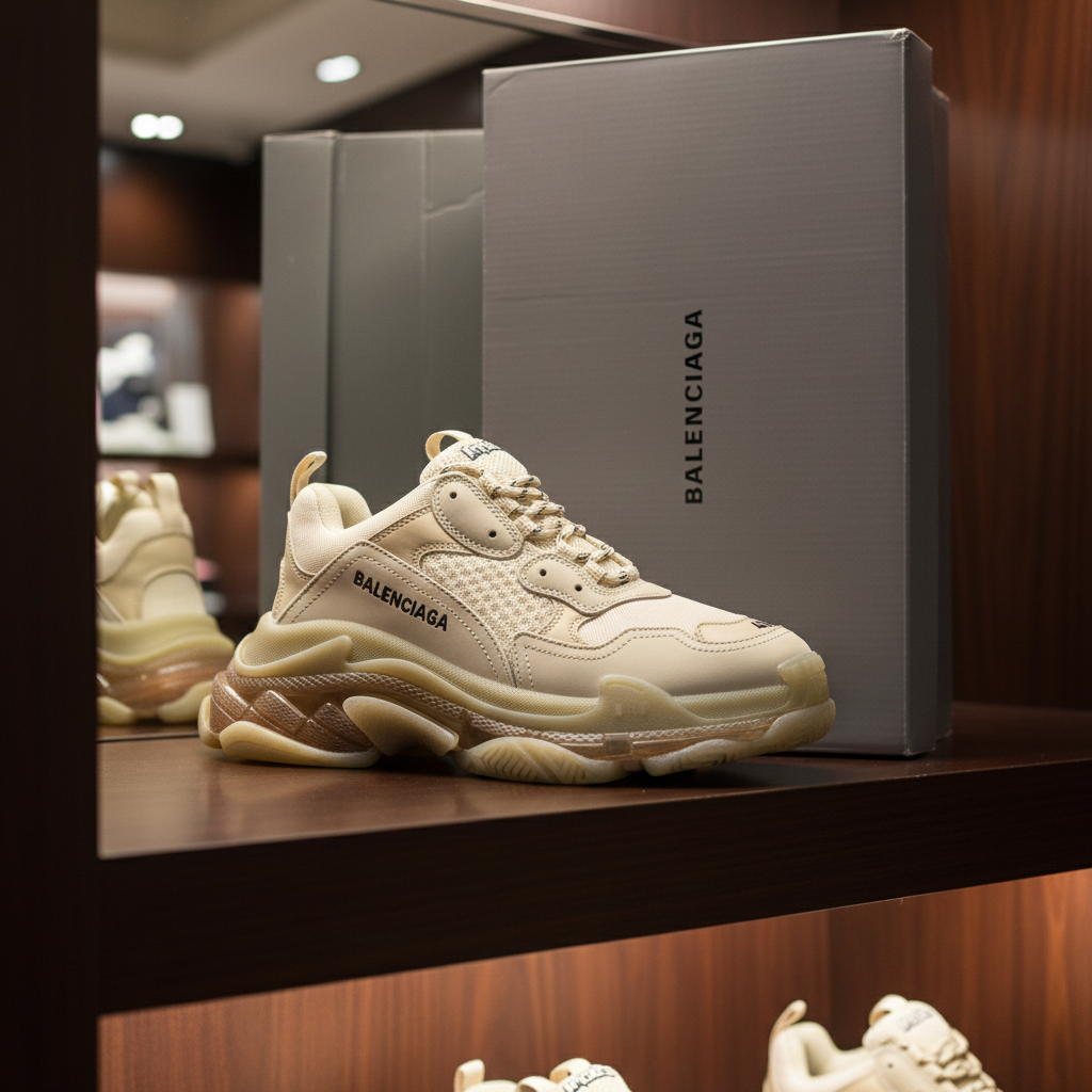 B.a.l.e.n.c.i.a.ga Triple S Beige