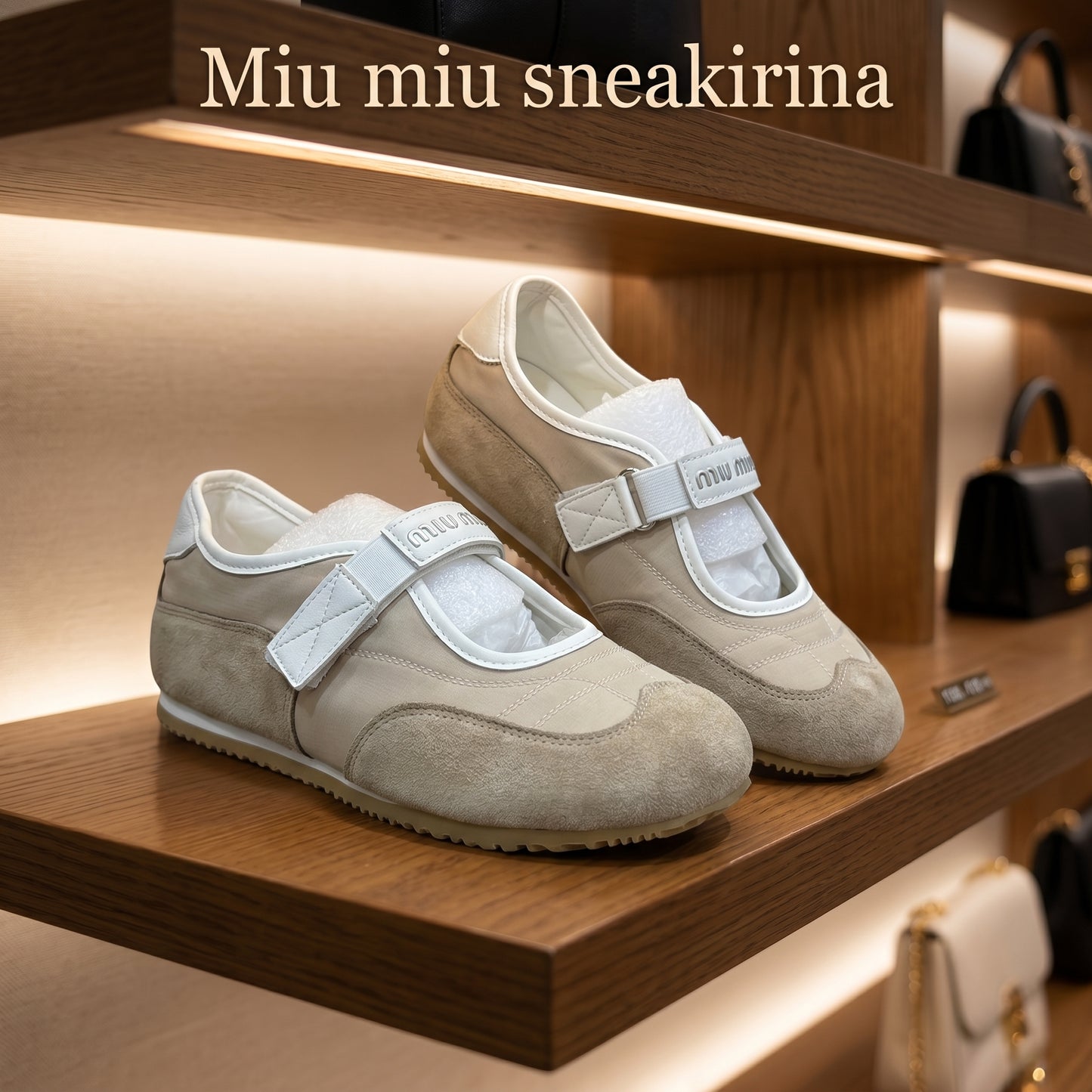 Miu Miu Sneakirina Beige