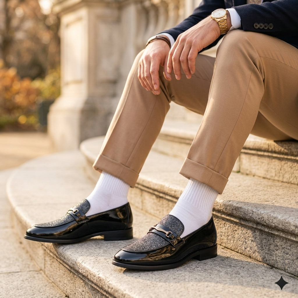 Mocassin luxe en cuir homme