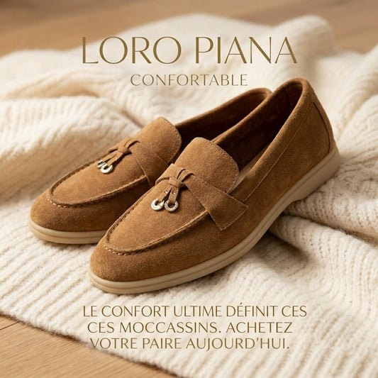 Loro piana mocassin marron tabac