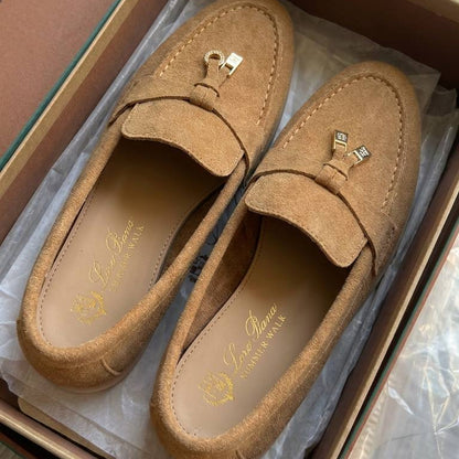 Loro piana mocassin marron tabac