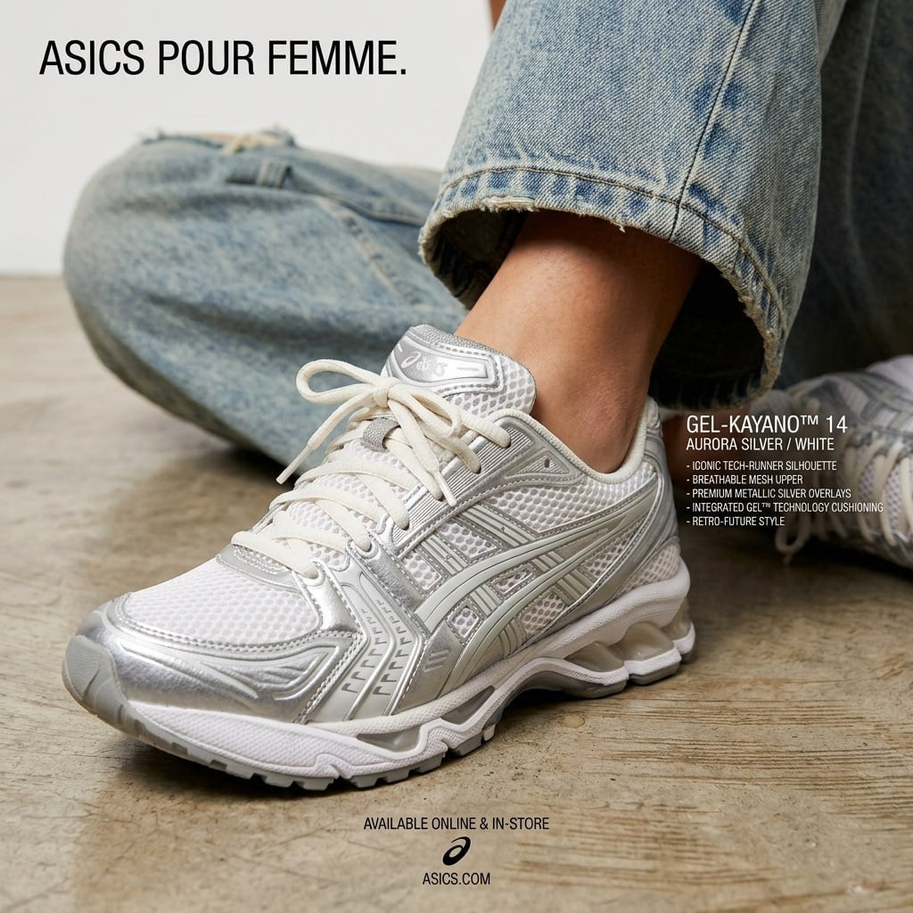 Asics gel kayano 14 Silver edition (Femme)